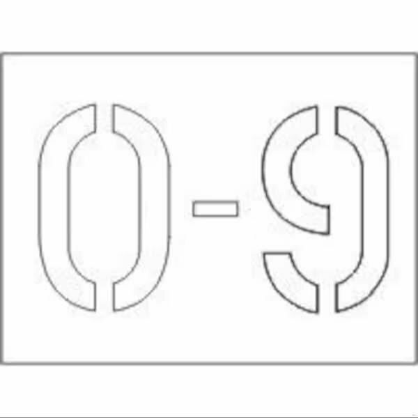 Accuform INDIVIDUAL NUMBER STENCILS 8 in  FMS109 FMS109